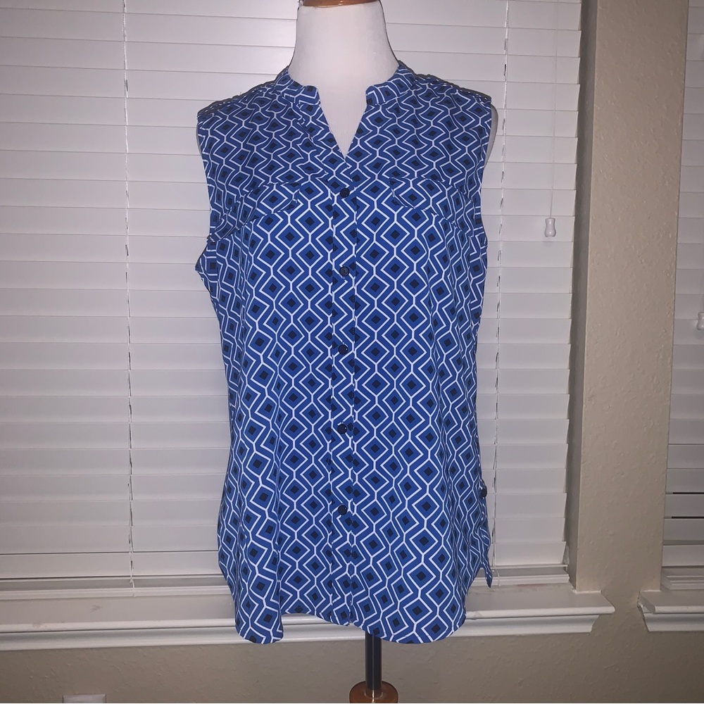 Notations Sleeveless Patterned Blouse - image 1